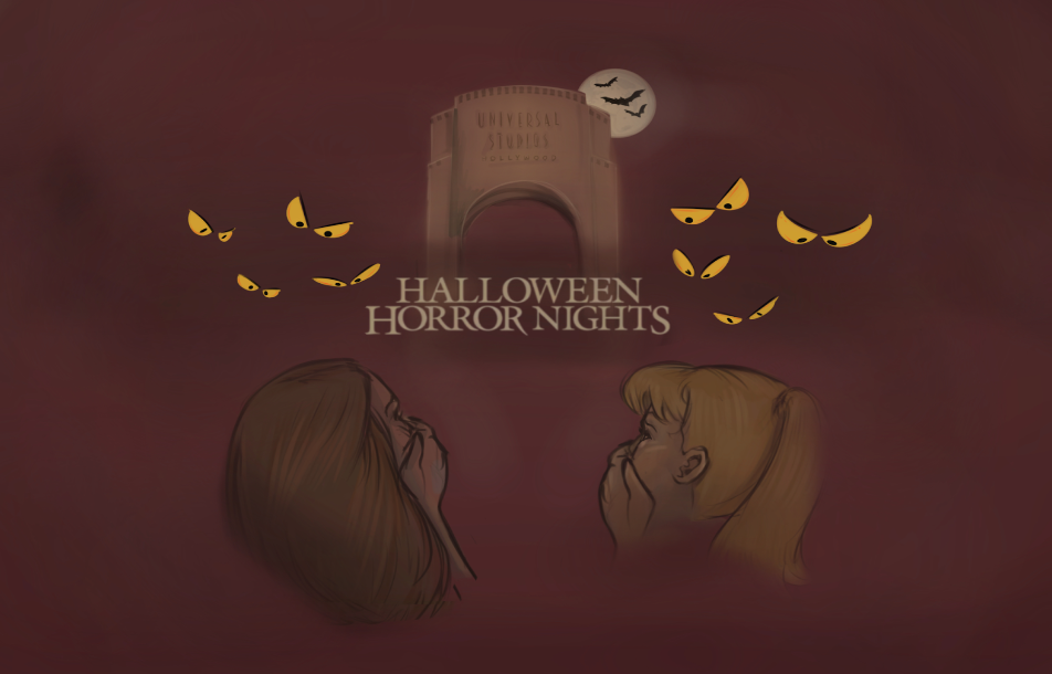 Halloween Horror Nights may not be as scary as expected. 
Graphic by Lucia Derriman ‘24
