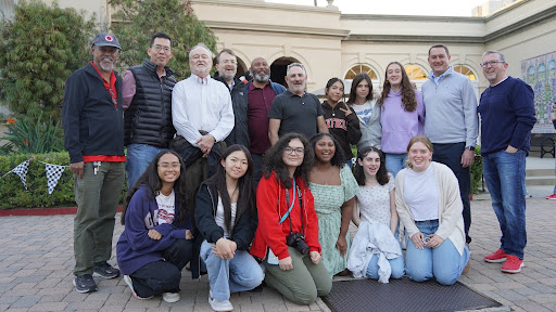 Dads and daughters gathering together at Pergola Lawn. Credit: Mayfield Crier
