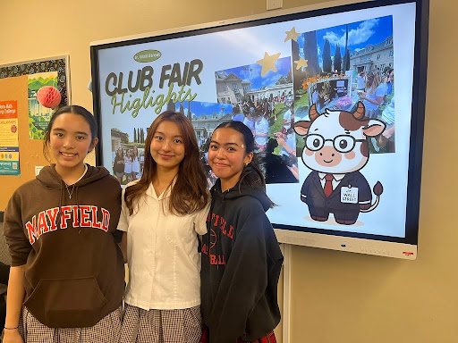 Investors Beatrize, Erin, and Esther at their first Junior Wall Street Club meeting.

