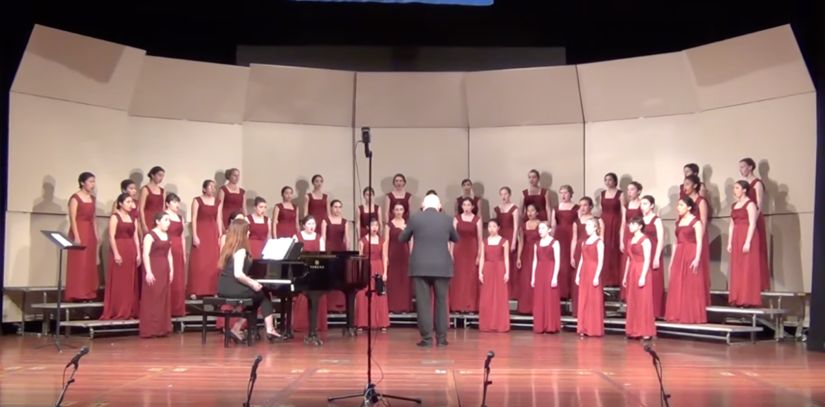 Womens Ensemble singing at the USC concert