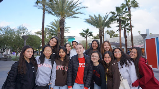 Mayfield students pose together after Los Angeles Youth Day 2026. 
                           
